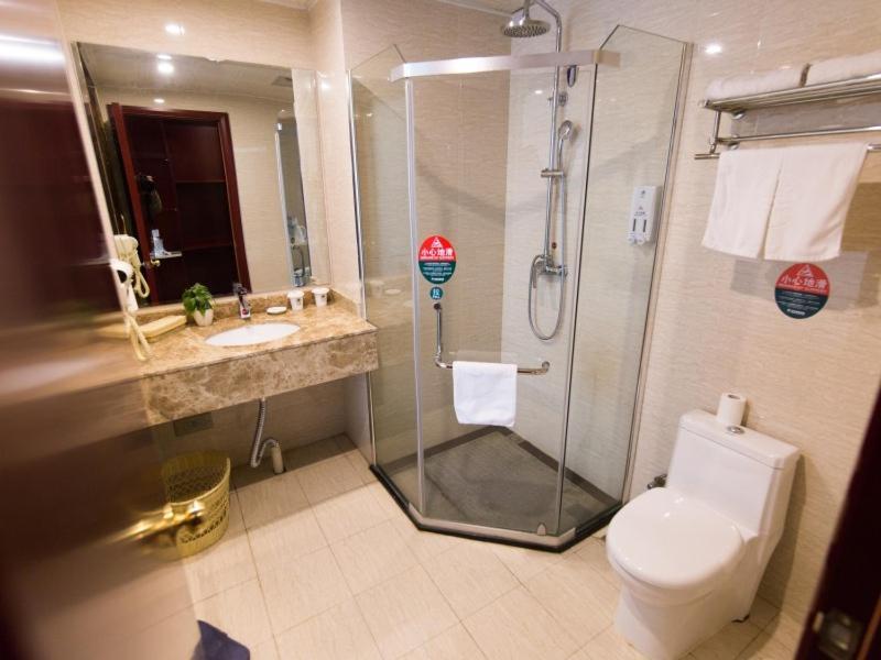 Greentree Inn Anhui Guangde Zhongyang Lecheng Business Hotel Esterno foto